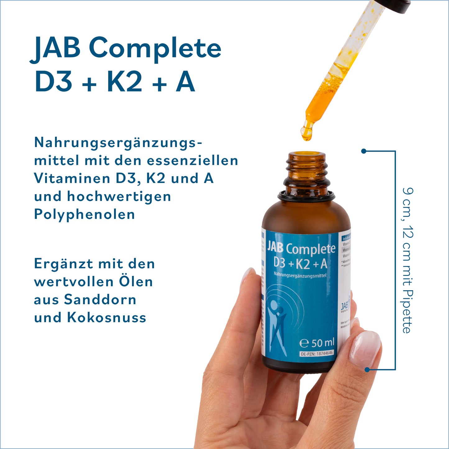 JAB Complete D3+K2+A Nahrungsergänzungsmittel