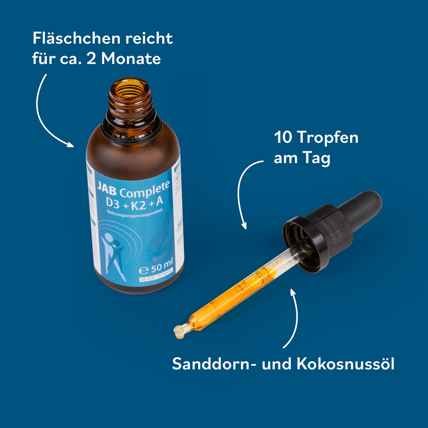 JAB Complete D3+K2+A Nahrungsergänzungsmittel