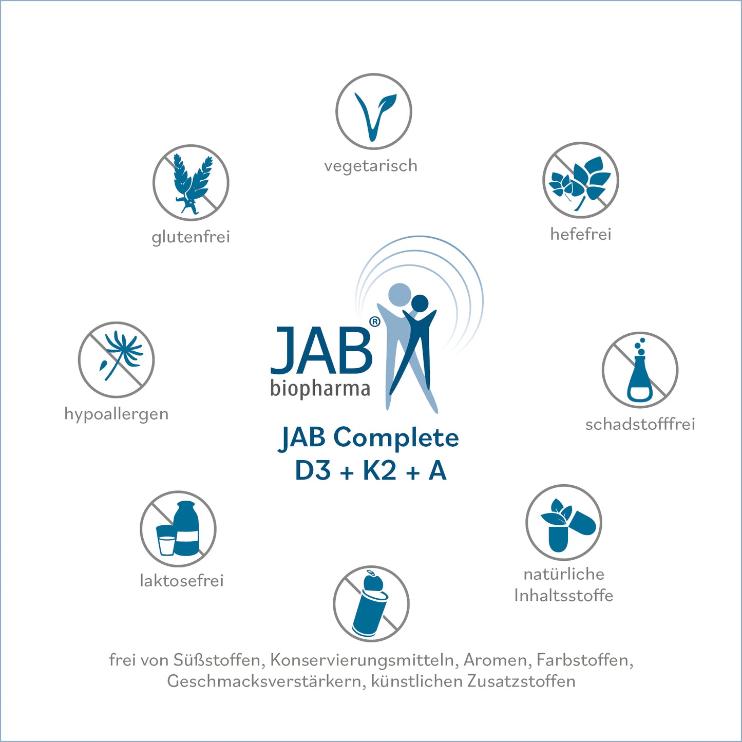 JAB Complete D3+K2+A Nahrungsergänzungsmittel