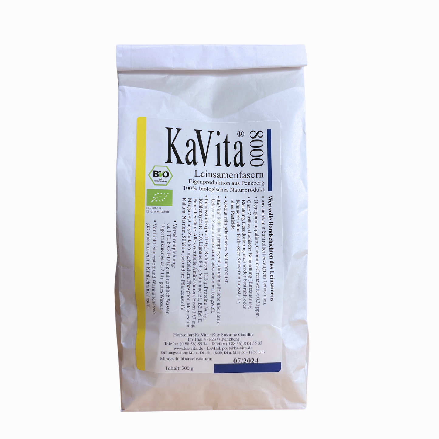 KaVita 8000 BIO-Leinsamenpulver