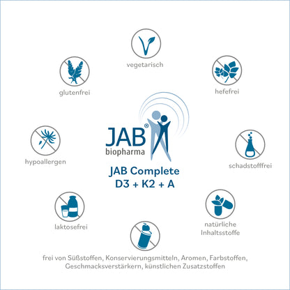 JAB Complete D3+K2+A Nahrungsergänzungsmittel